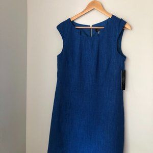 Blue linen dress